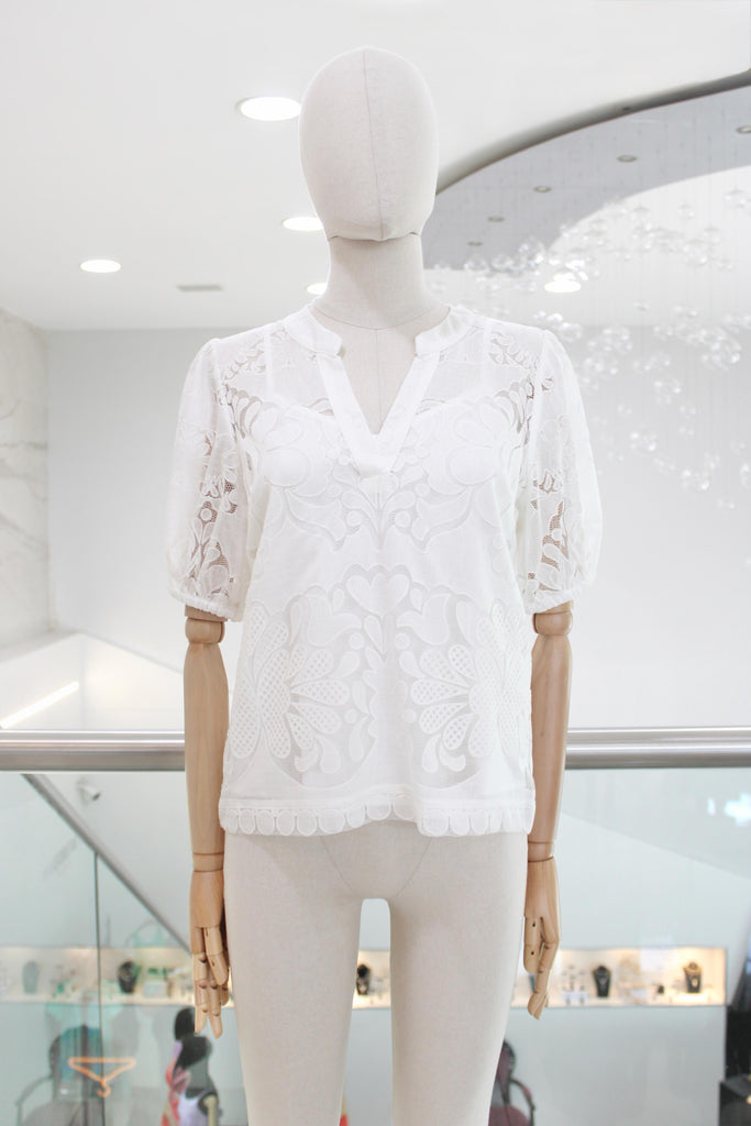 Blusa blanca encaje