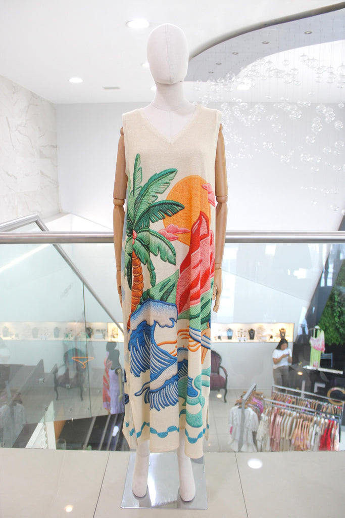 Vestido beige playero