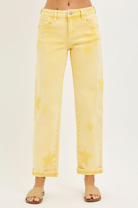 Jeans estrellas amarillo