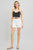 Short flores blanco