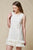 Vestido corto flores beige