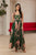 Vestido verde maxi flores