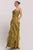 Vestido strapless olivo