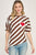 T-shirt café con blanco