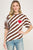 T-shirt café con blanco