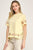 T-shirt baby yellow bordada