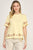 T-shirt baby yellow bordada