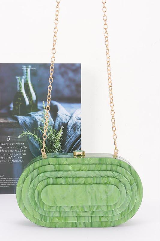 Bolsa clutch verde