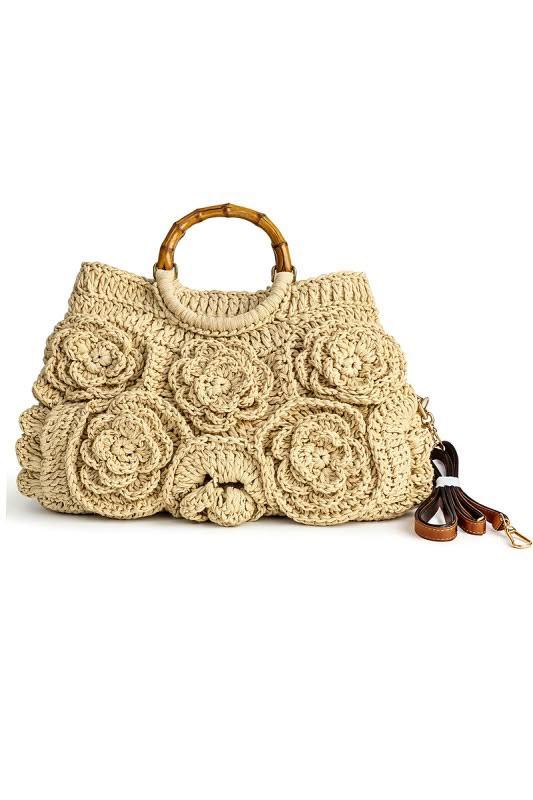 Bolsa tejido floral