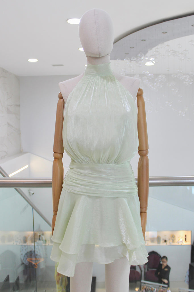 Vestido halter menta