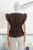 Blusa café plisada