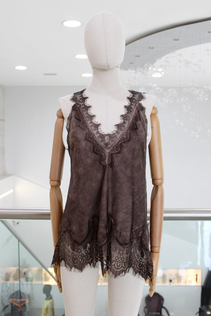 Blusa lencera café