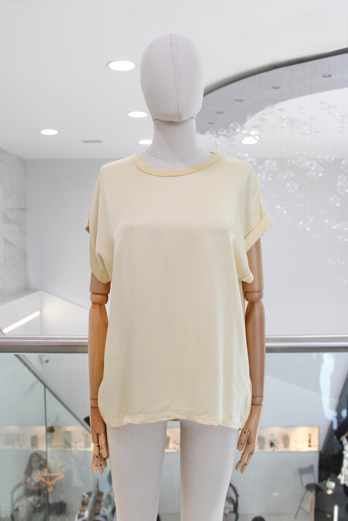 Blusa satinada baby yellow