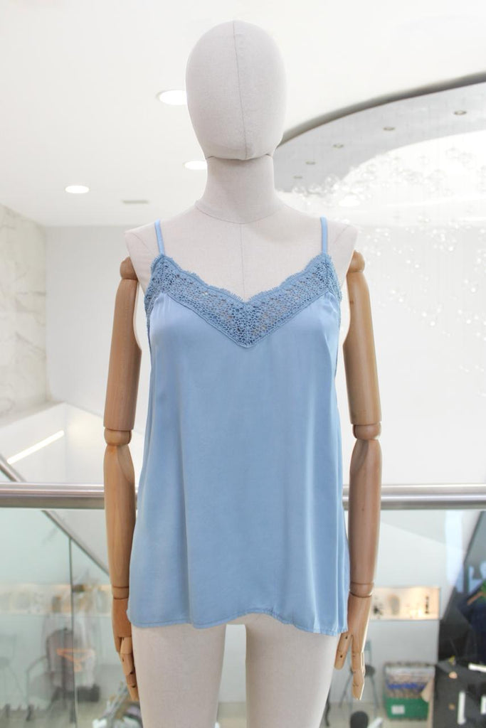 Blusa lencera azul
