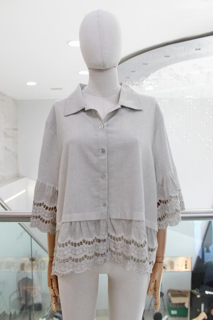 Blusa lino arena