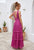 Vestido largo magenta