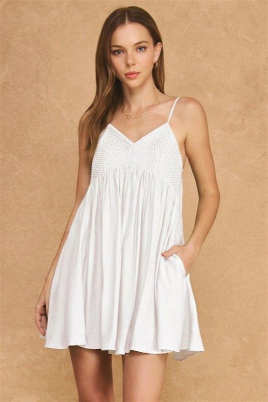 Vestido blanco corto