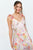 Vestido floral satinado