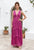 Vestido largo magenta