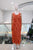 Vestido seda terracota