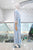 Vestido lino azul cielo