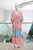 Vestido lino rosa y azul
