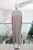 Vestido satinado beige