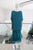 Vestido seda italiana turquesa