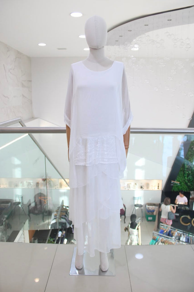 Vestido capas blanco