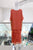 Vestido seda italiana terracota