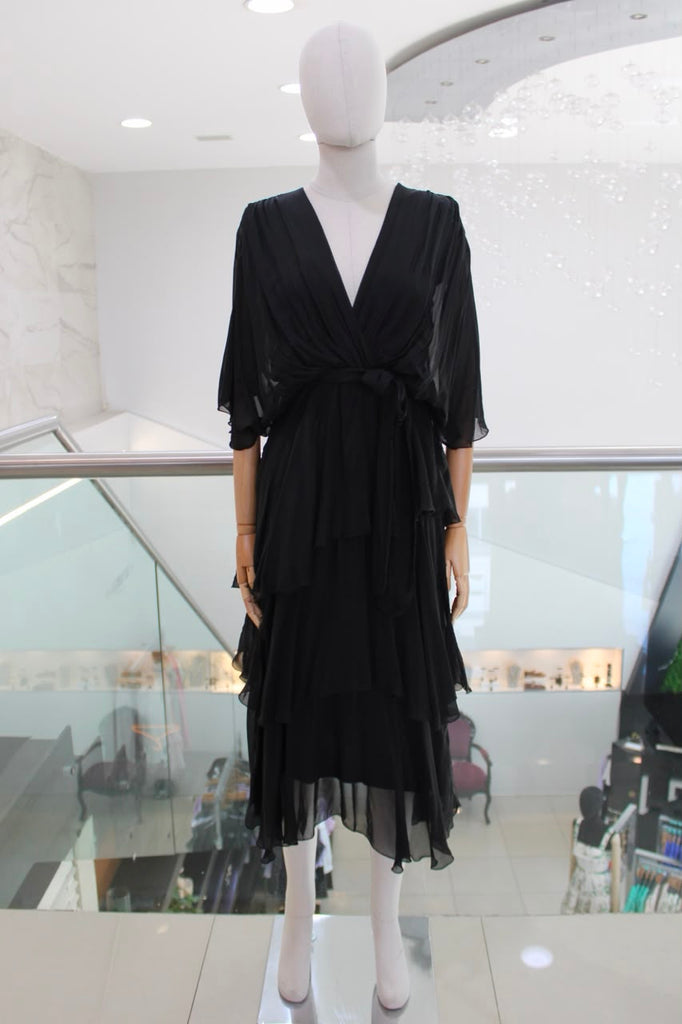 Vestido seda negro