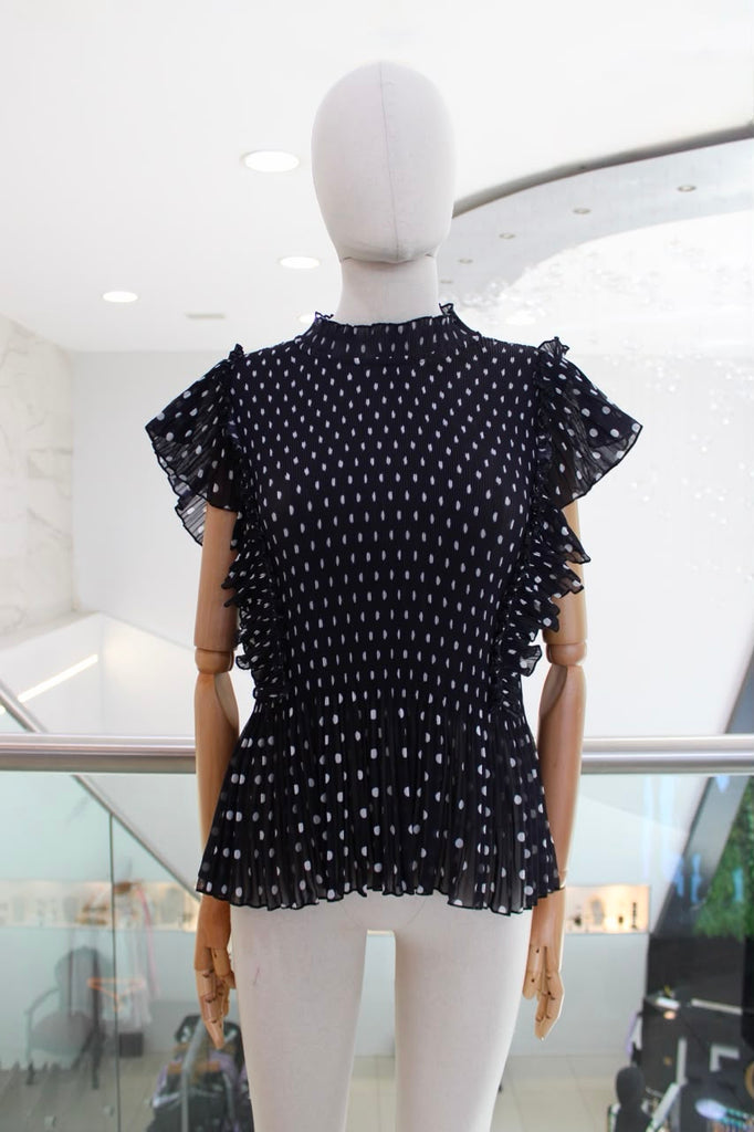 Blusa negra polka dots