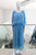 Conjunto de seda azul claro