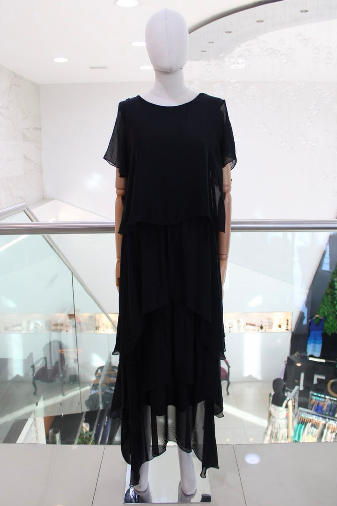 Vestido seda negro