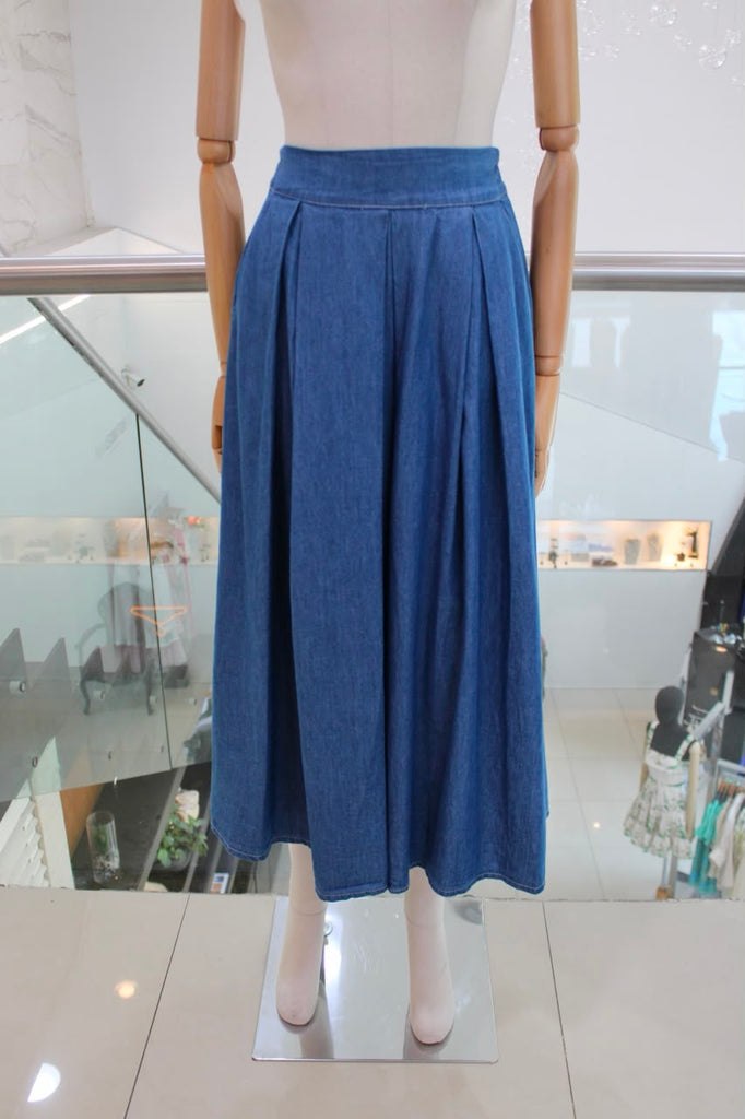 Falda amplia denim