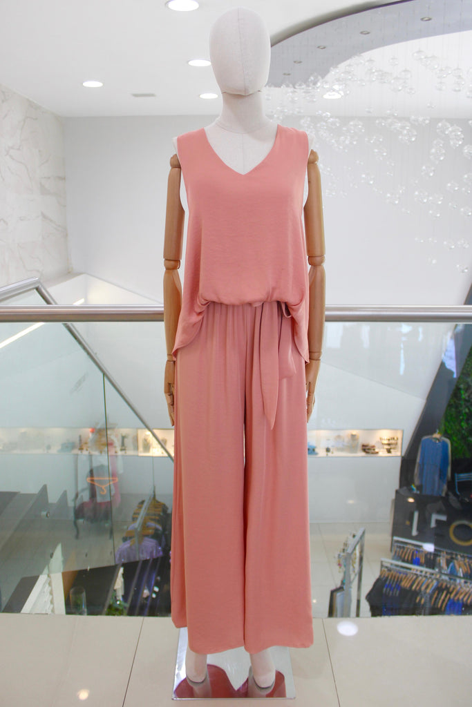 Conjunto satín coral