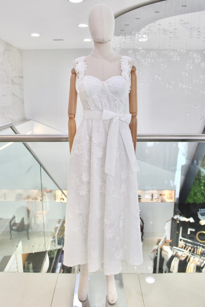 Vestido blanco floral