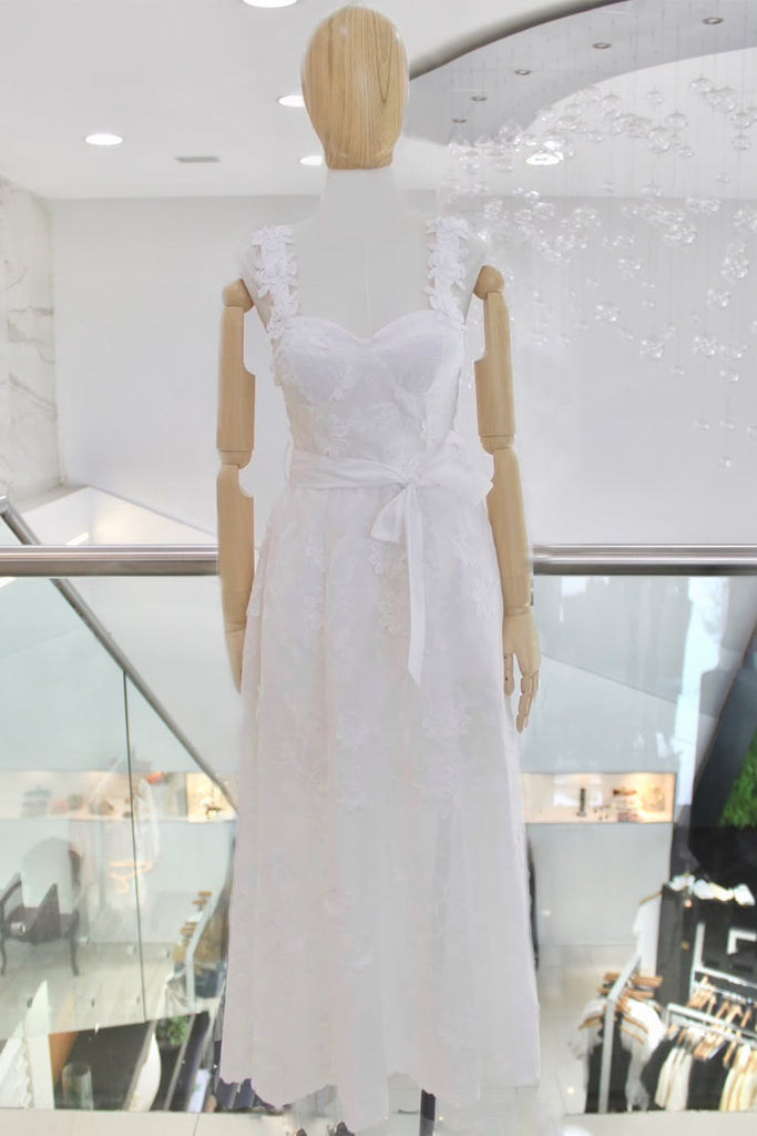 Vestido blanco floral