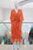 Vestido capas terracota
