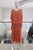 Vestido seda terracota