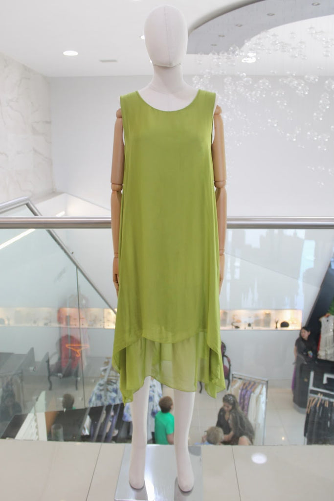 Vestido midi verde