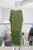 Vestido seda verde olivo
