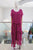 Vestido seda magenta