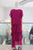 Vestido seda magenta