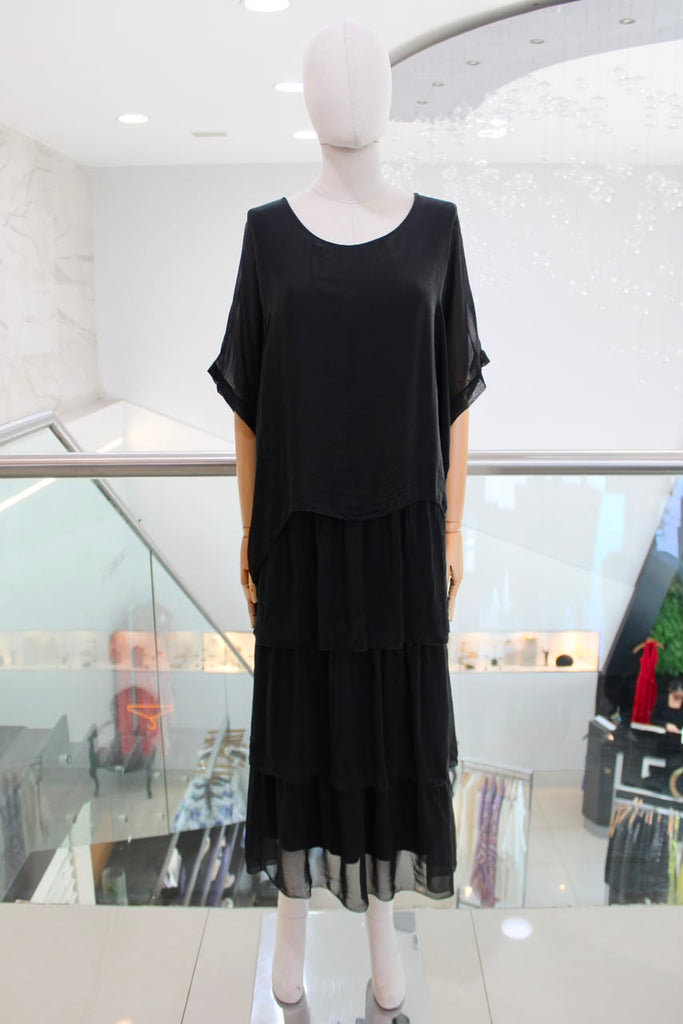 Vestido seda negro