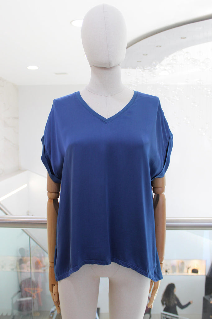 Blusa holgada azul