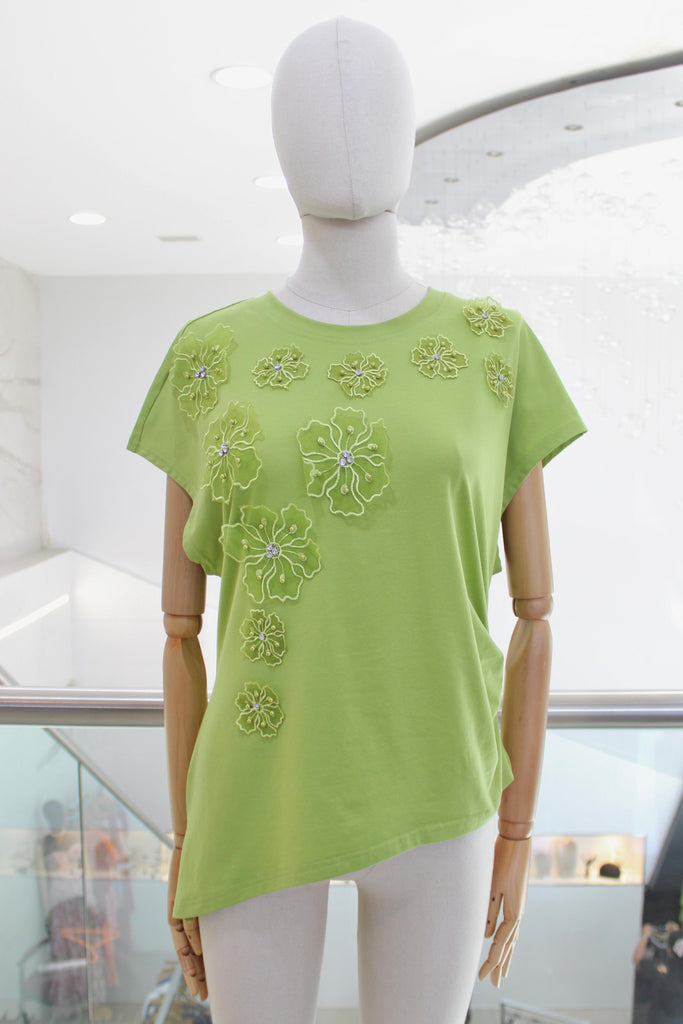 Blusa verde flores