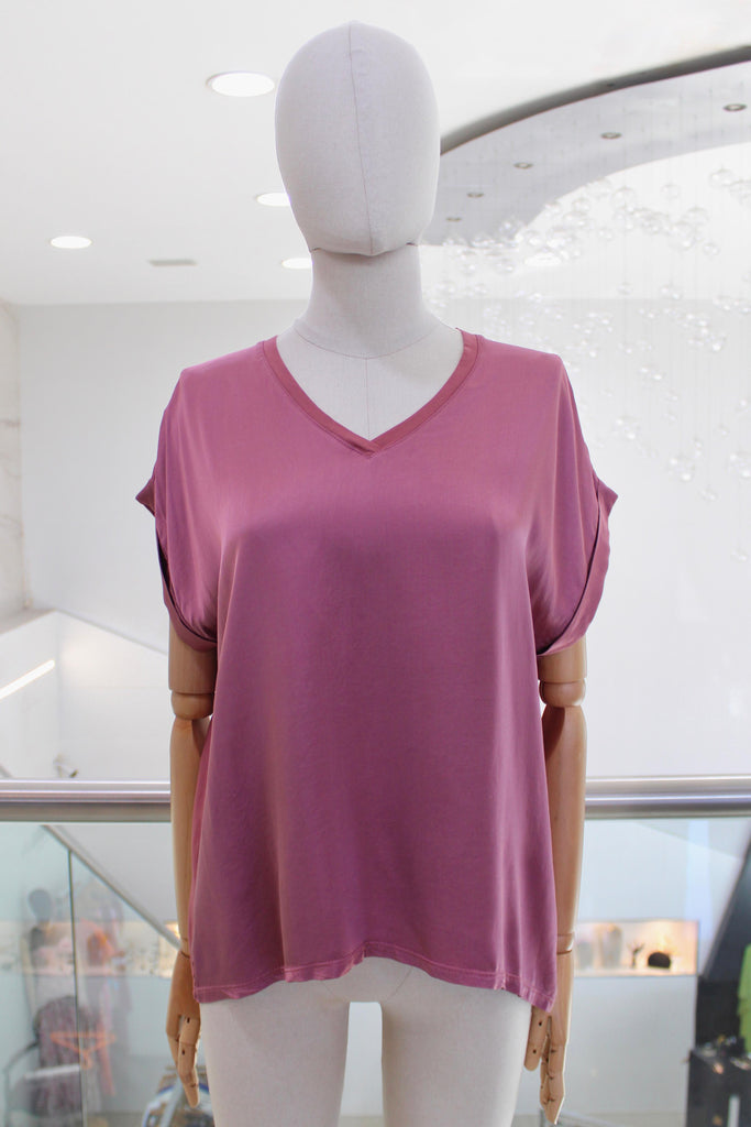 Blusa rosa malva