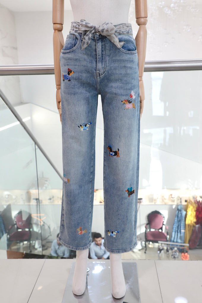 Jeans print perritos