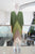 Vestido flecos verde y beige